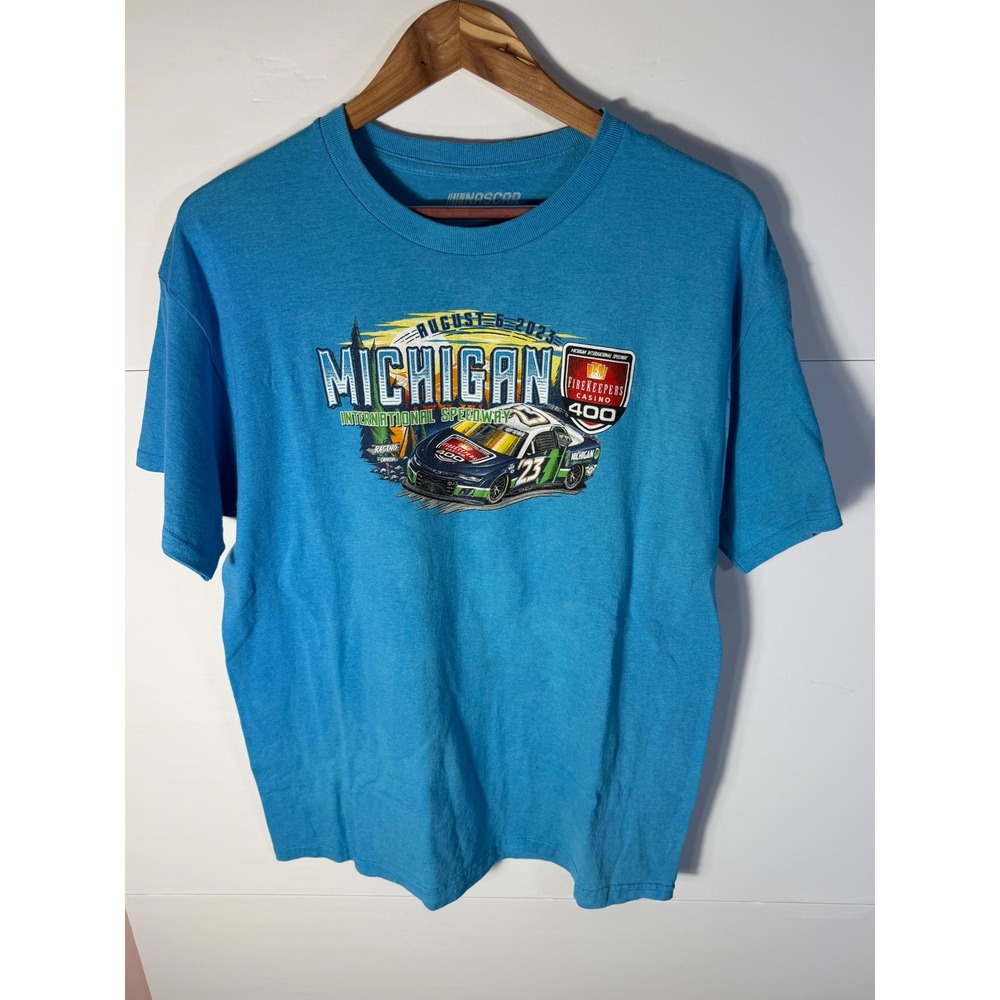 NASCAR Michigan International Speedway 2023 FireKeepers Casino 400 T-Shirt L